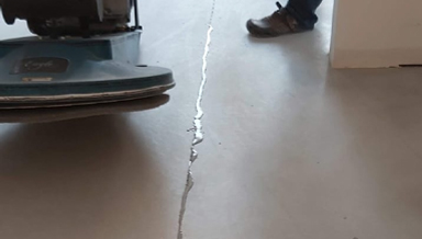 Después del pulido de concreto