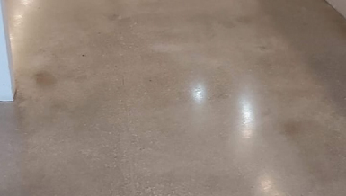 Después del pulido de concreto