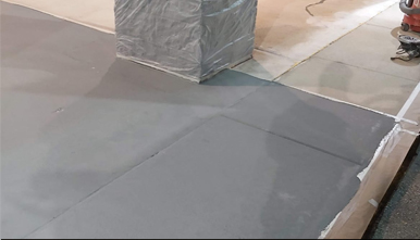 Antes de la aplicación de Spray-Deck